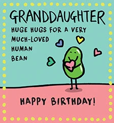 Bean Granddaughter Birthday Card