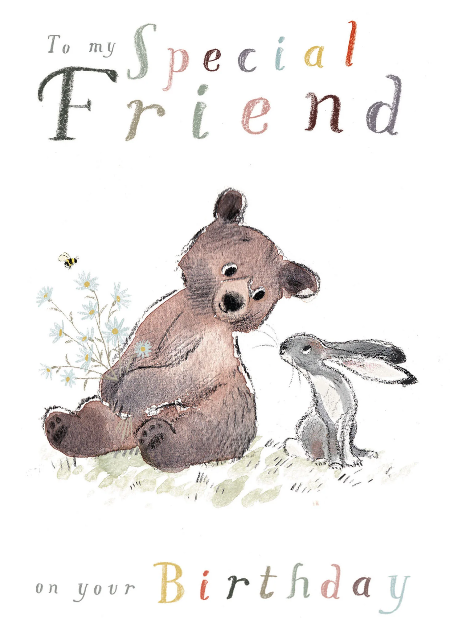 Bear And Hare Special Friend Card
