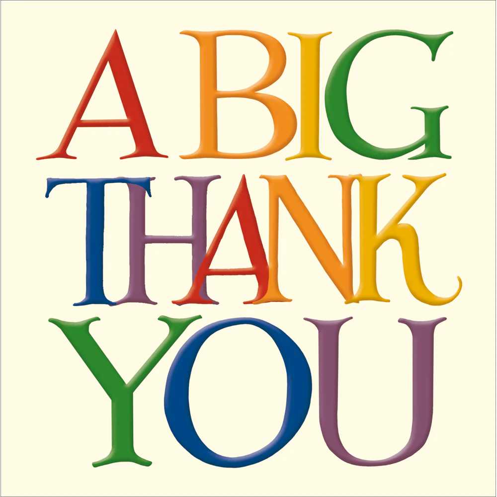 Big Thank You Card
