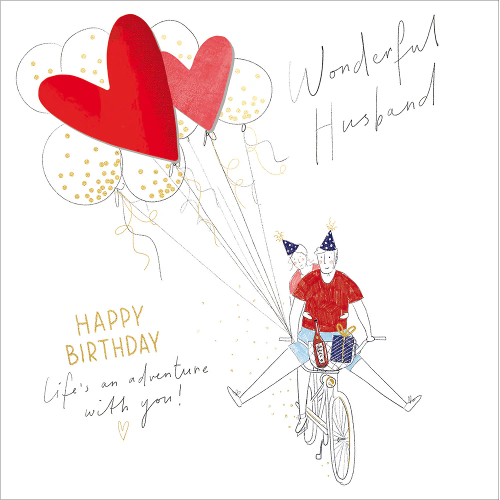 Bike Riding Husband Birthday Card