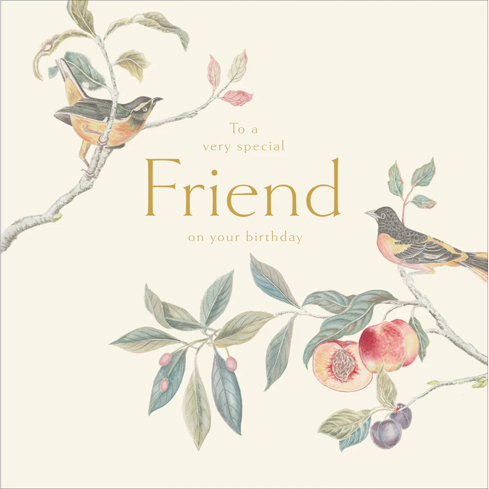 Birds On Branches Special Friend Birthday Card