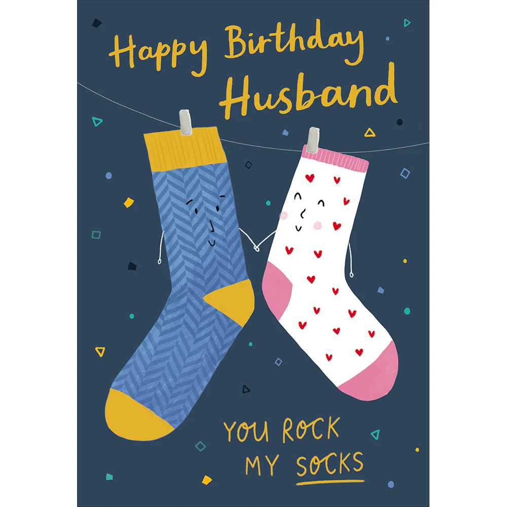 Birthday Socks Husband Birthday Card