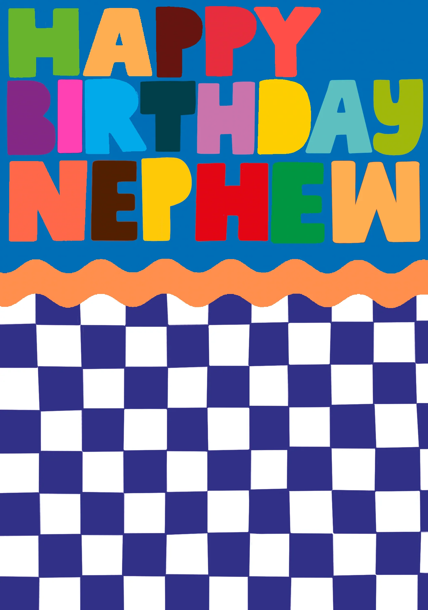 Bold Colour Nephew Birthday Card