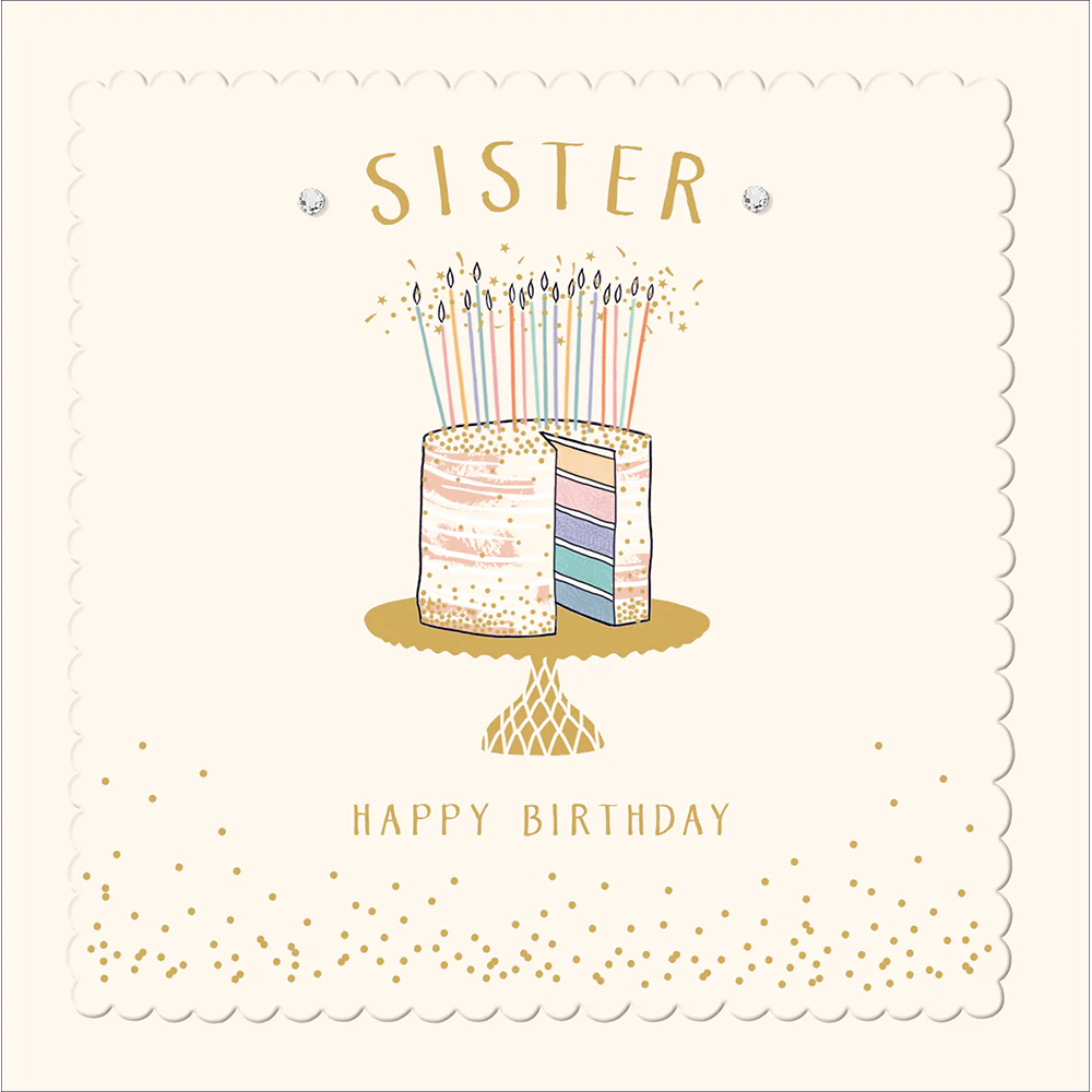 Cake Sister Birthday Card
