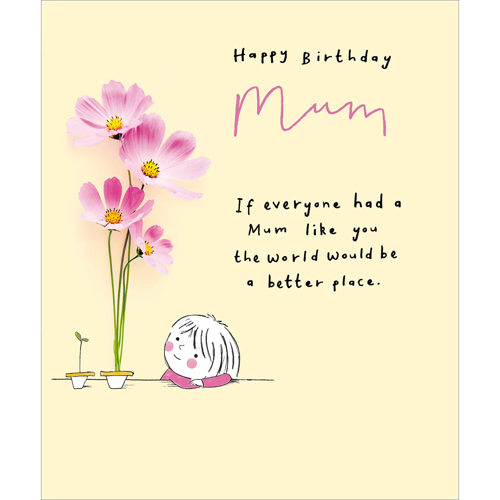 Cute Yellow Mum Birthday Card