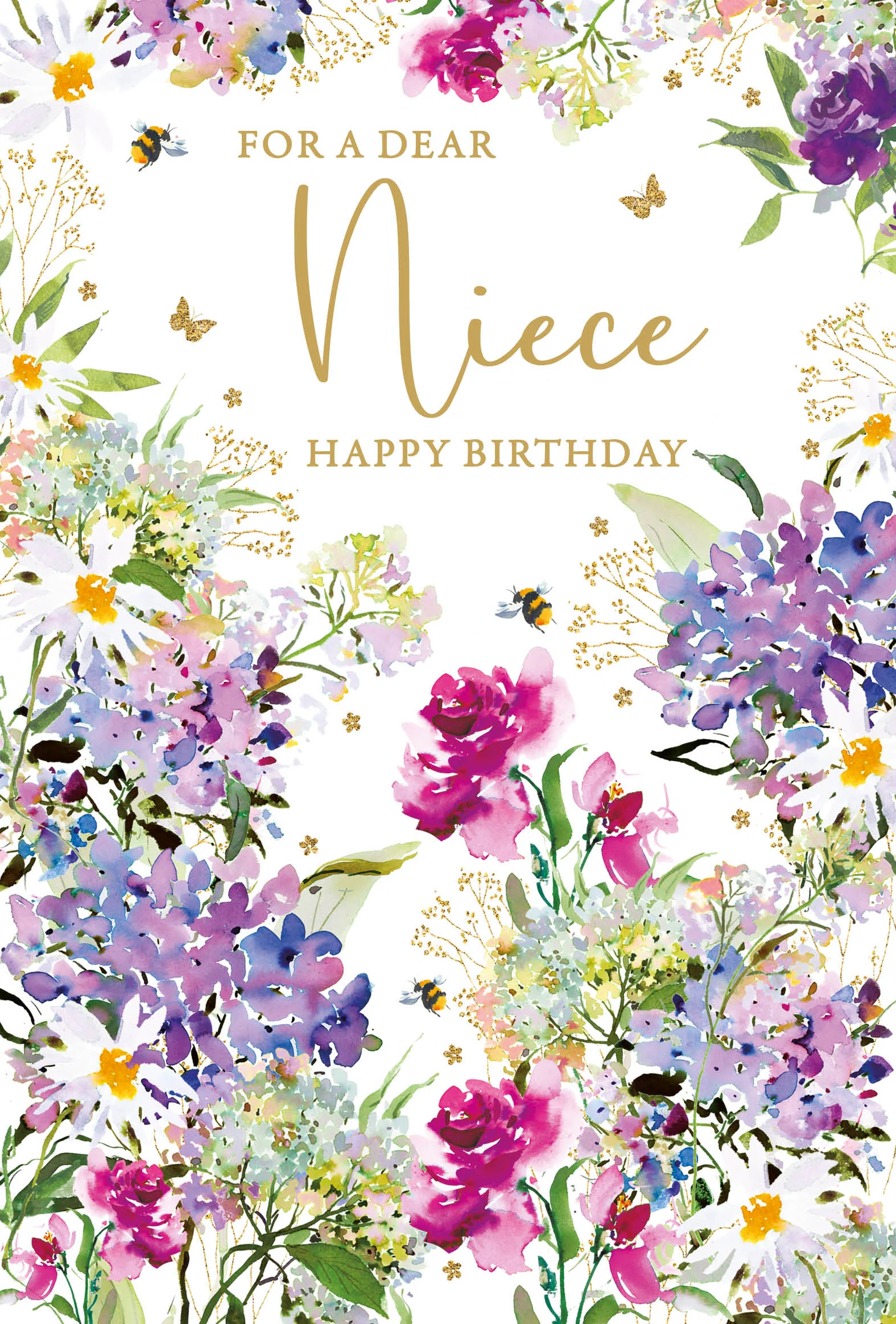 Dear Niece Floral Birthday Card