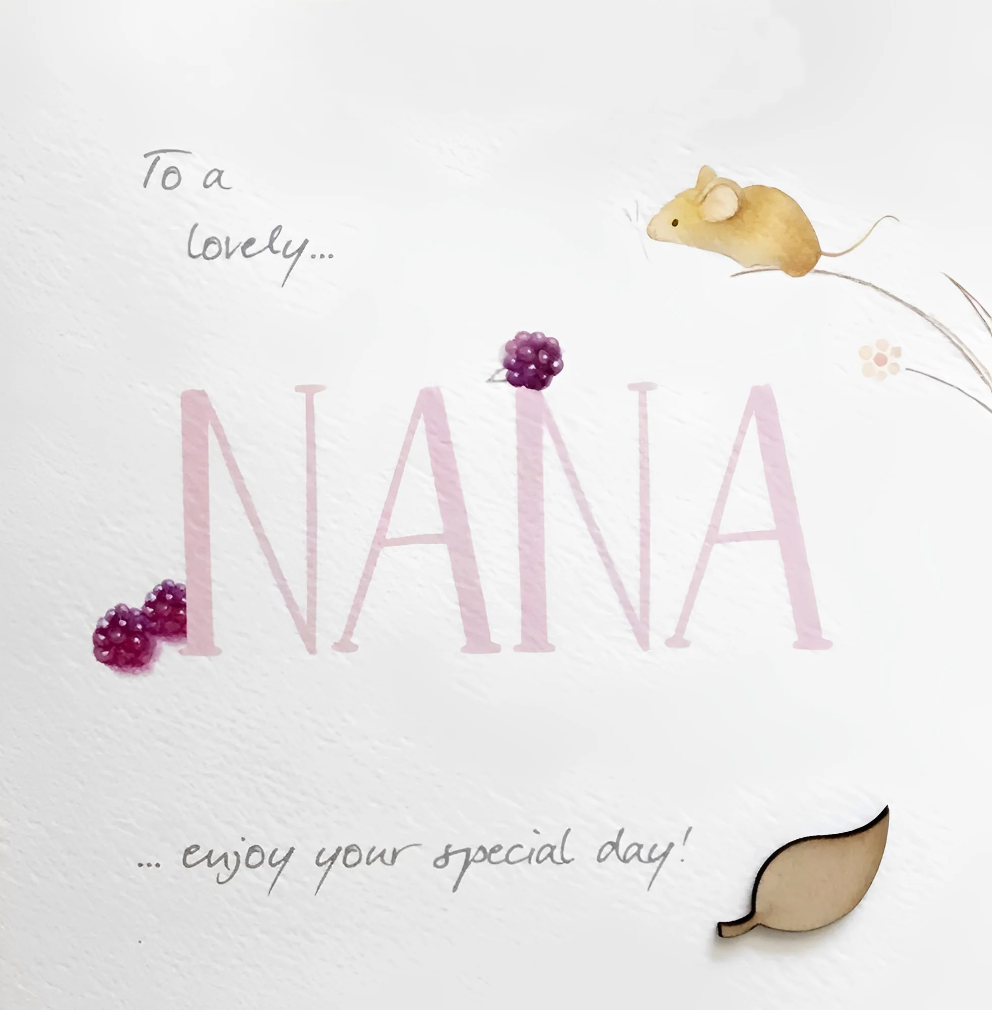 Field Mouse Lovely Nana Birthday Card