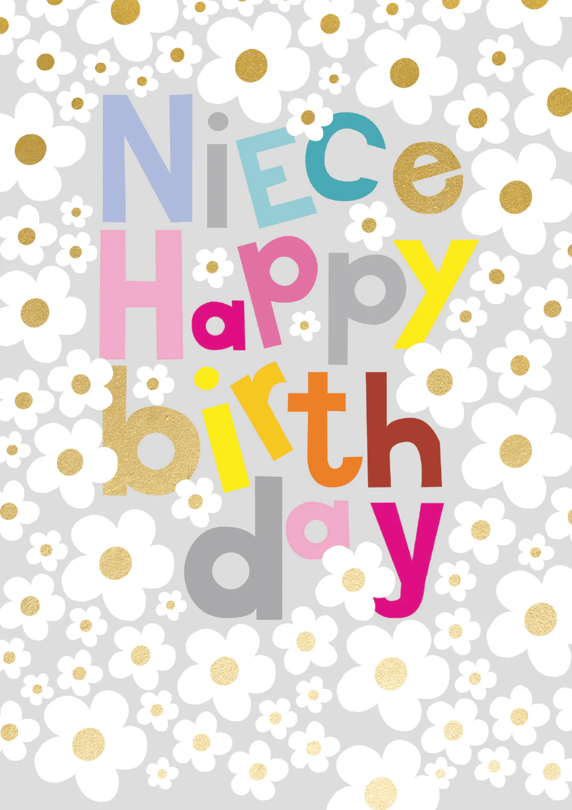 Floral Daisies Niece Birthday Card