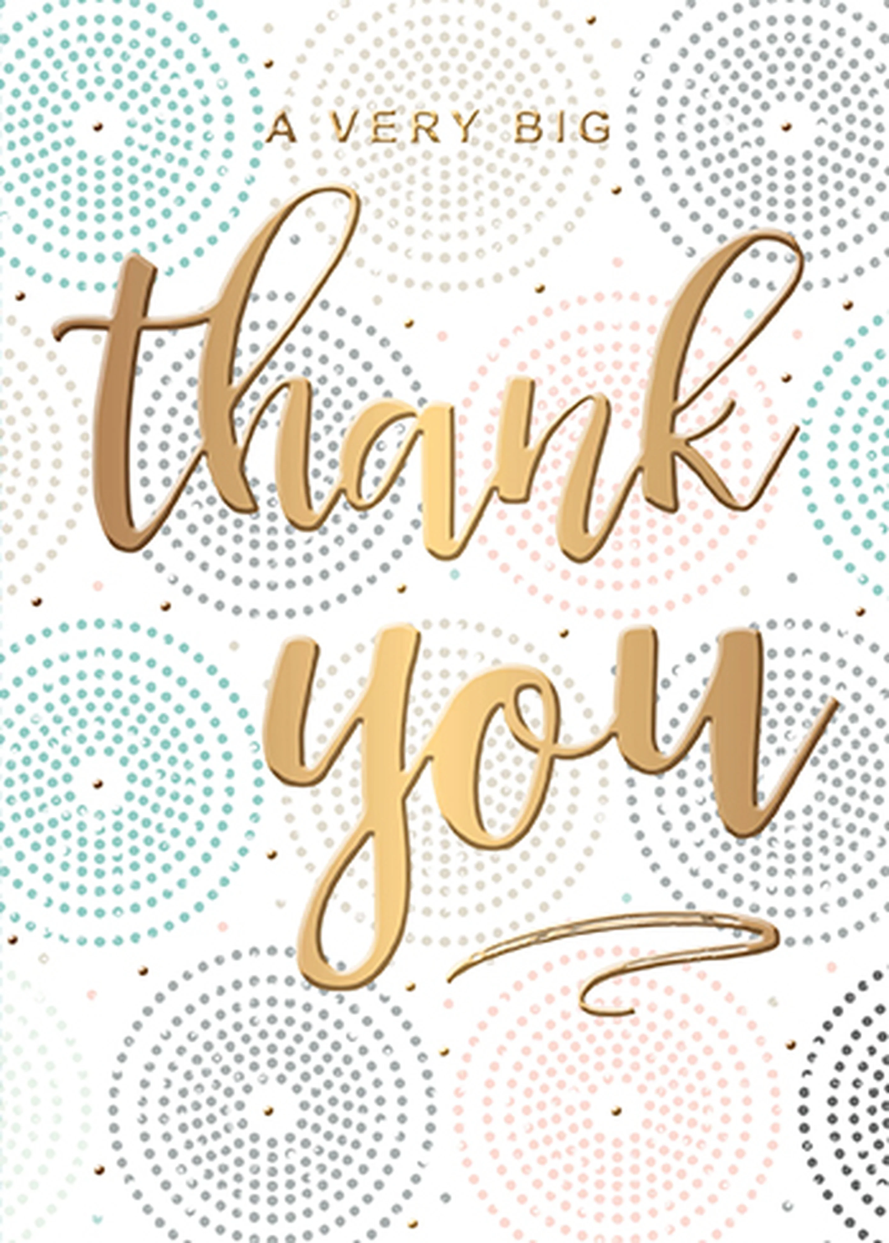 Foil Lettering On Patterned Background Card