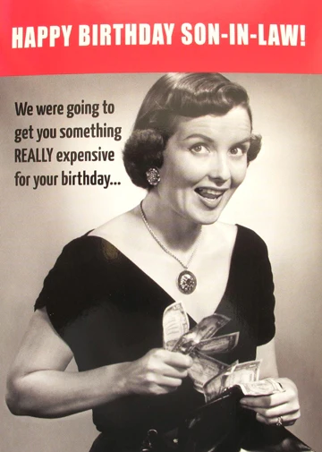 Funny Son-In-Law Birthday Card
