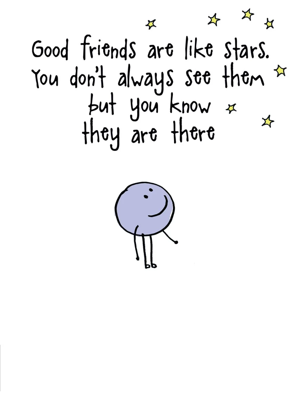 Good Friends Are Like Stars Card