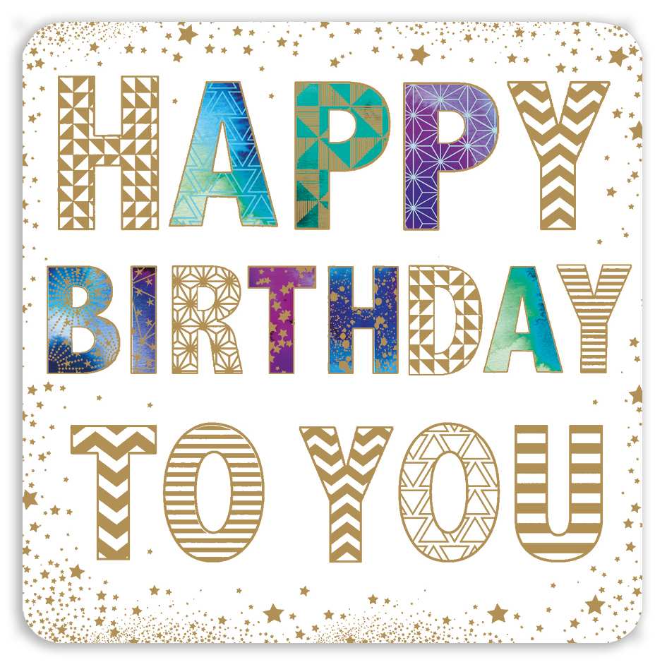 Happy Birthday Bold Writing Card