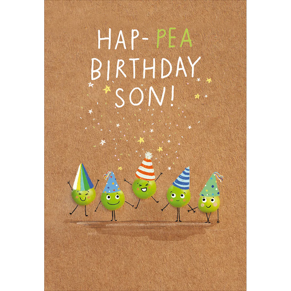 "Hap-Pea Birthday" Son Card
