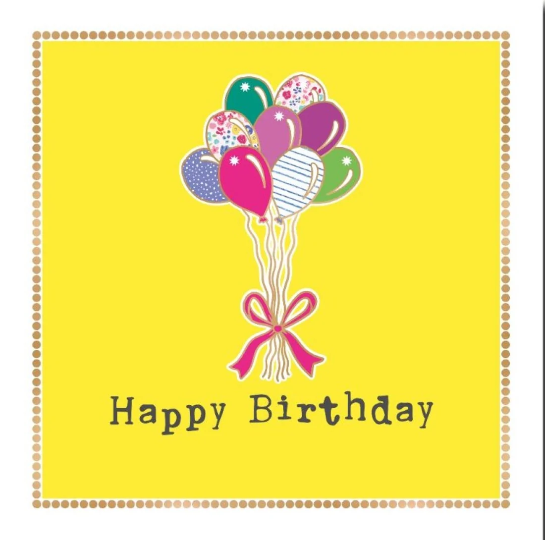 Happy Birthday Balloons Card