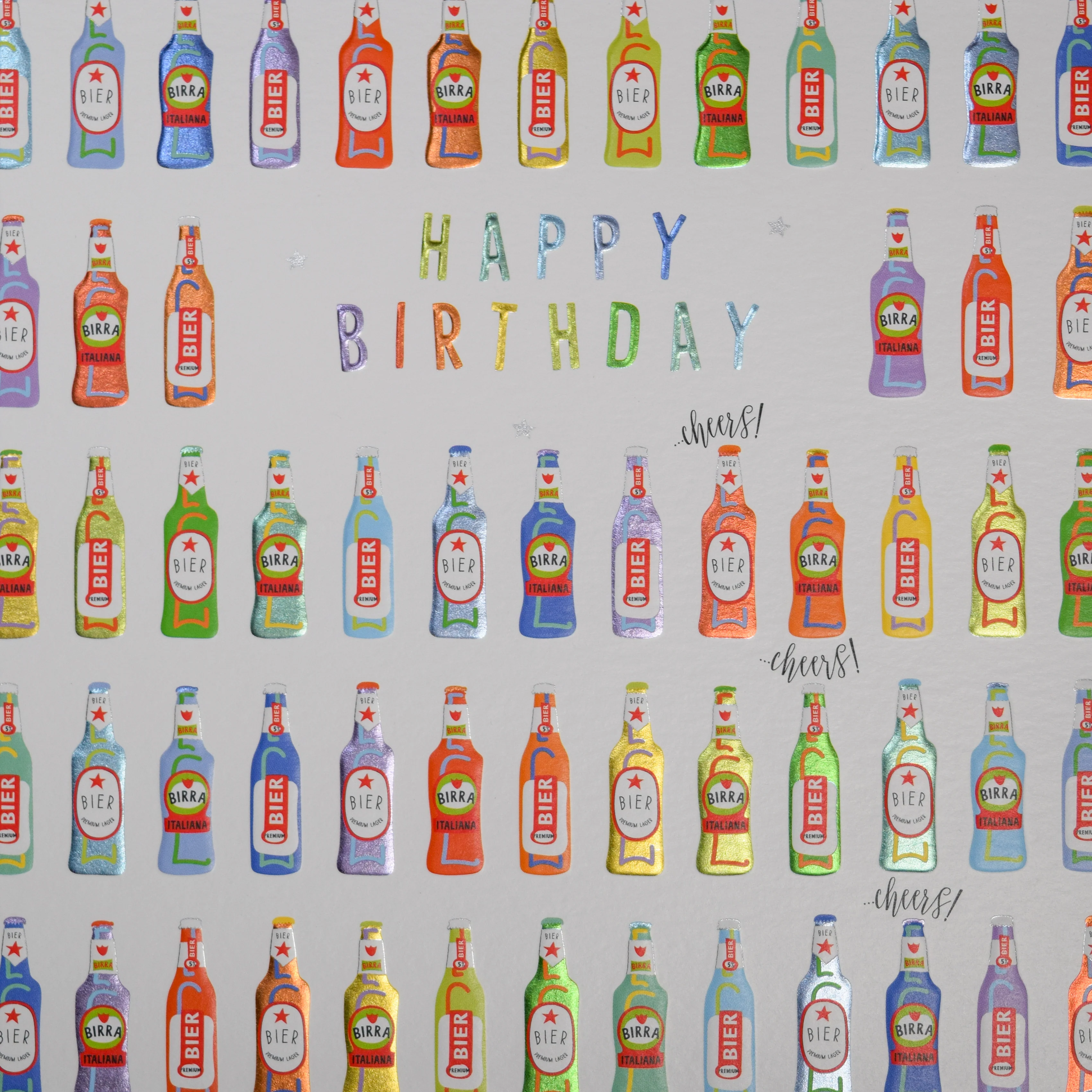 Happy Birthday Beer Bottles Card