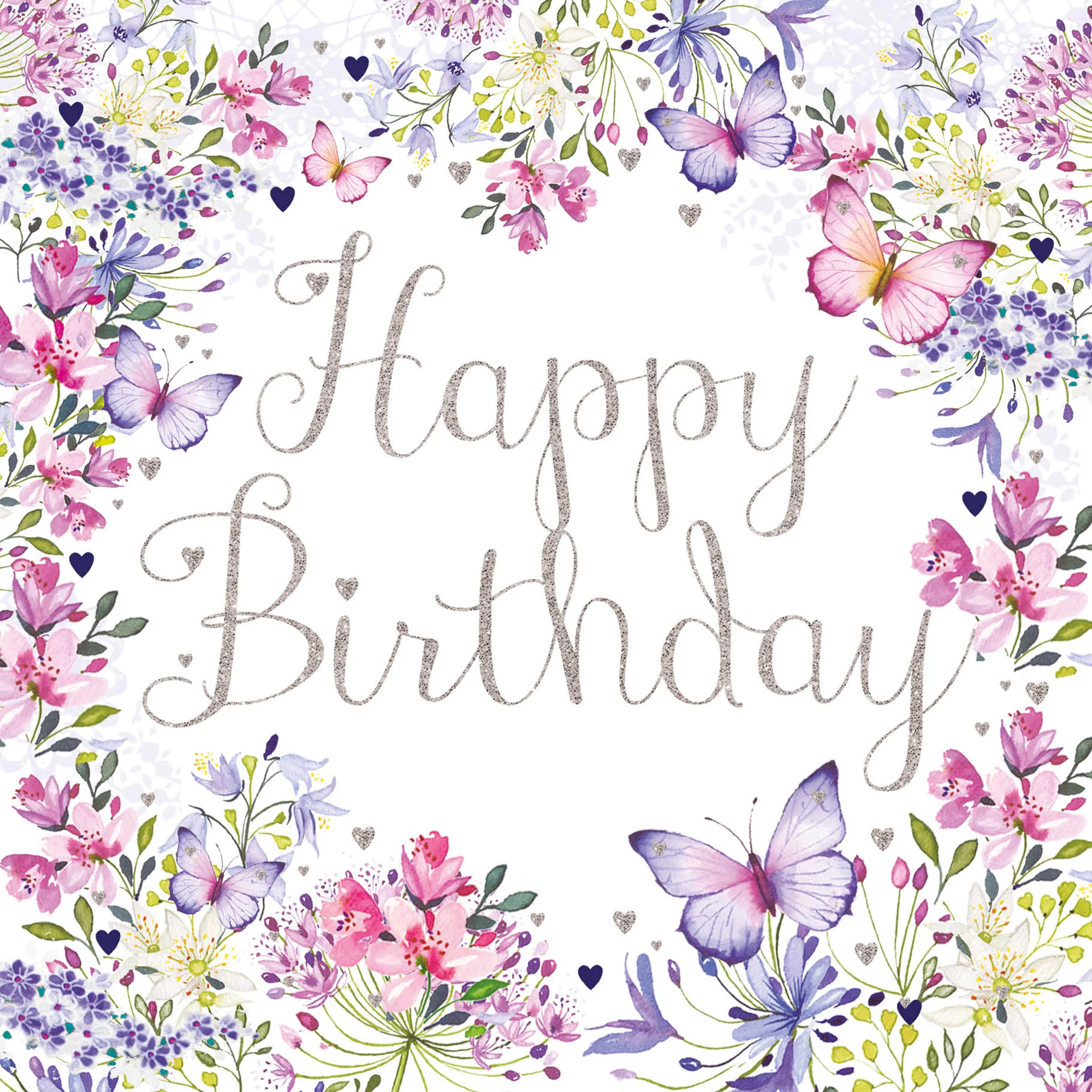 Happy Birthday Butterflies Card