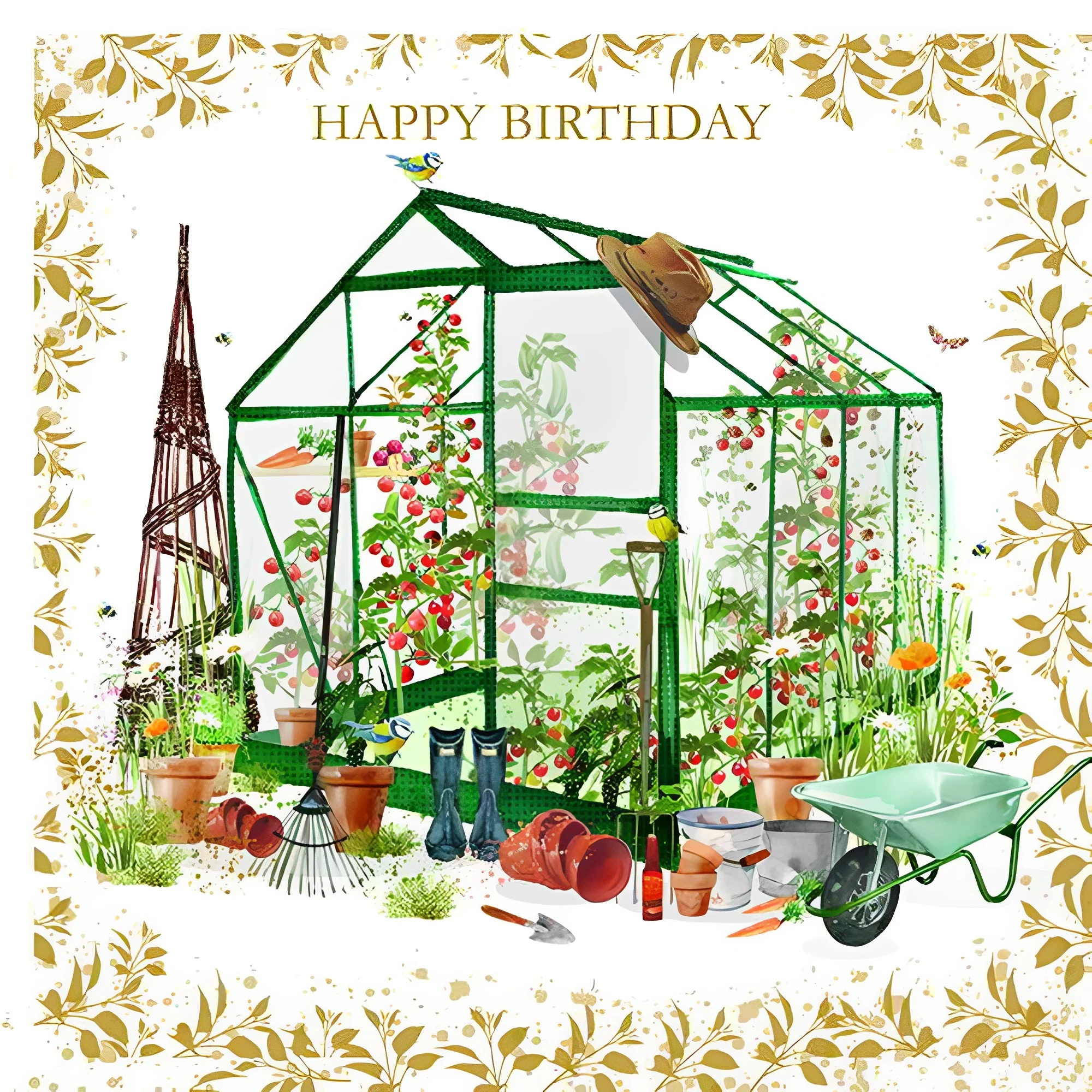 Happy Birthday Greenhouse Card