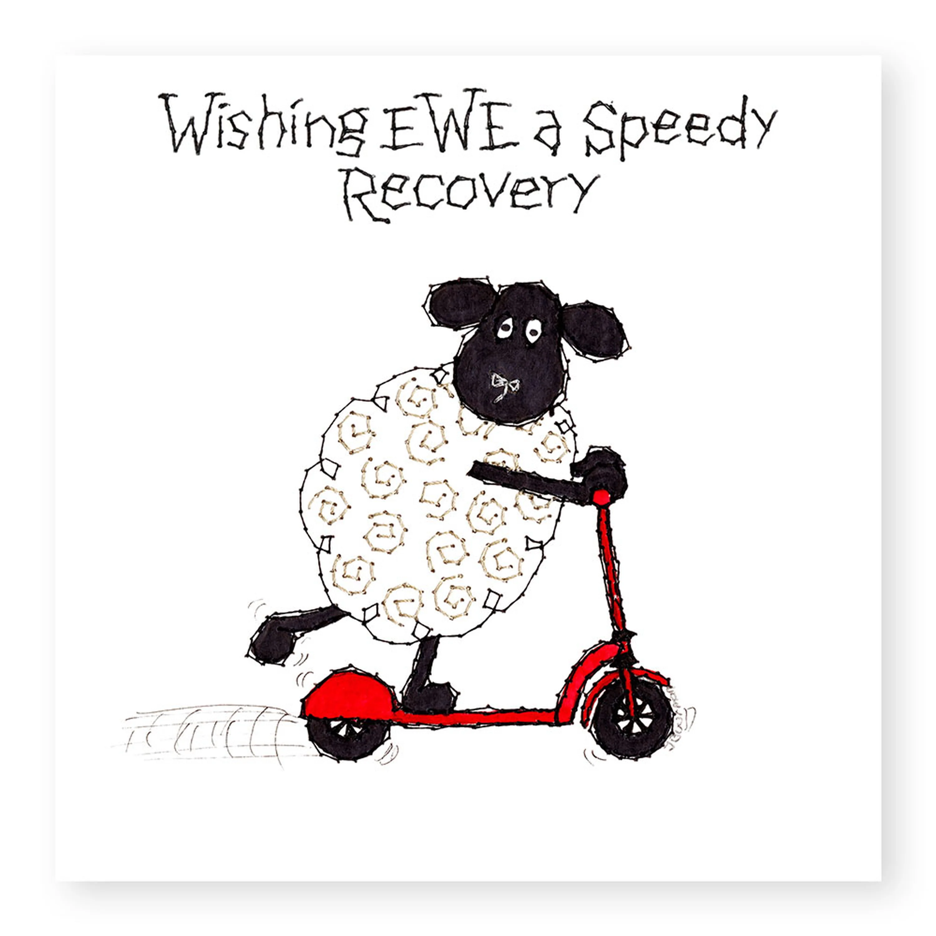 Hey Ewe Wishing Ewe A Speedy Recovery Get Well Card