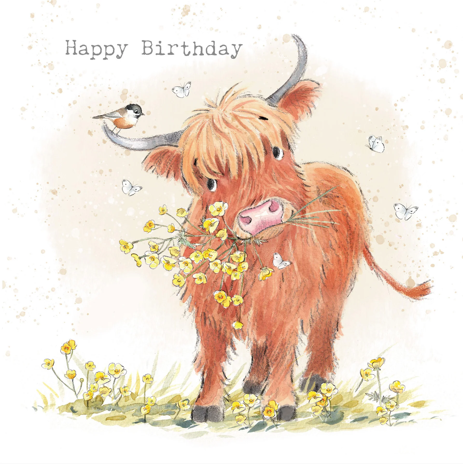 Highland Cow Birthday Card