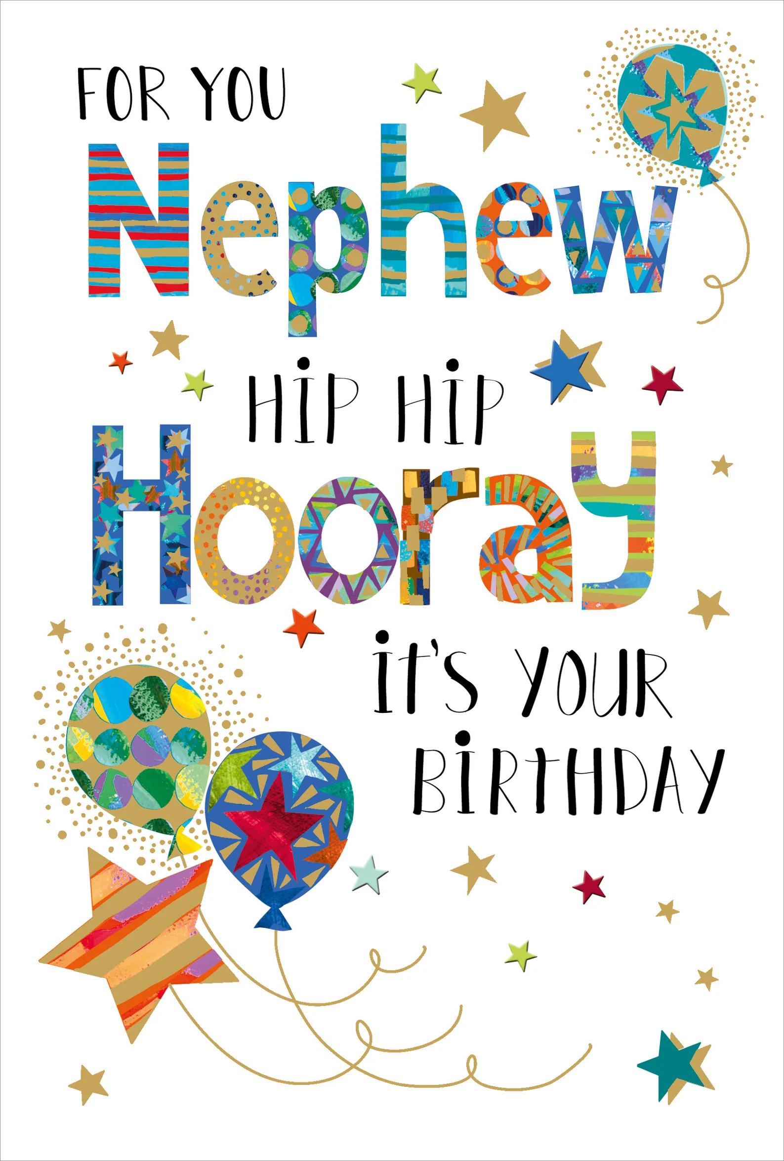Hooray Balloons Nephew Birthday Card