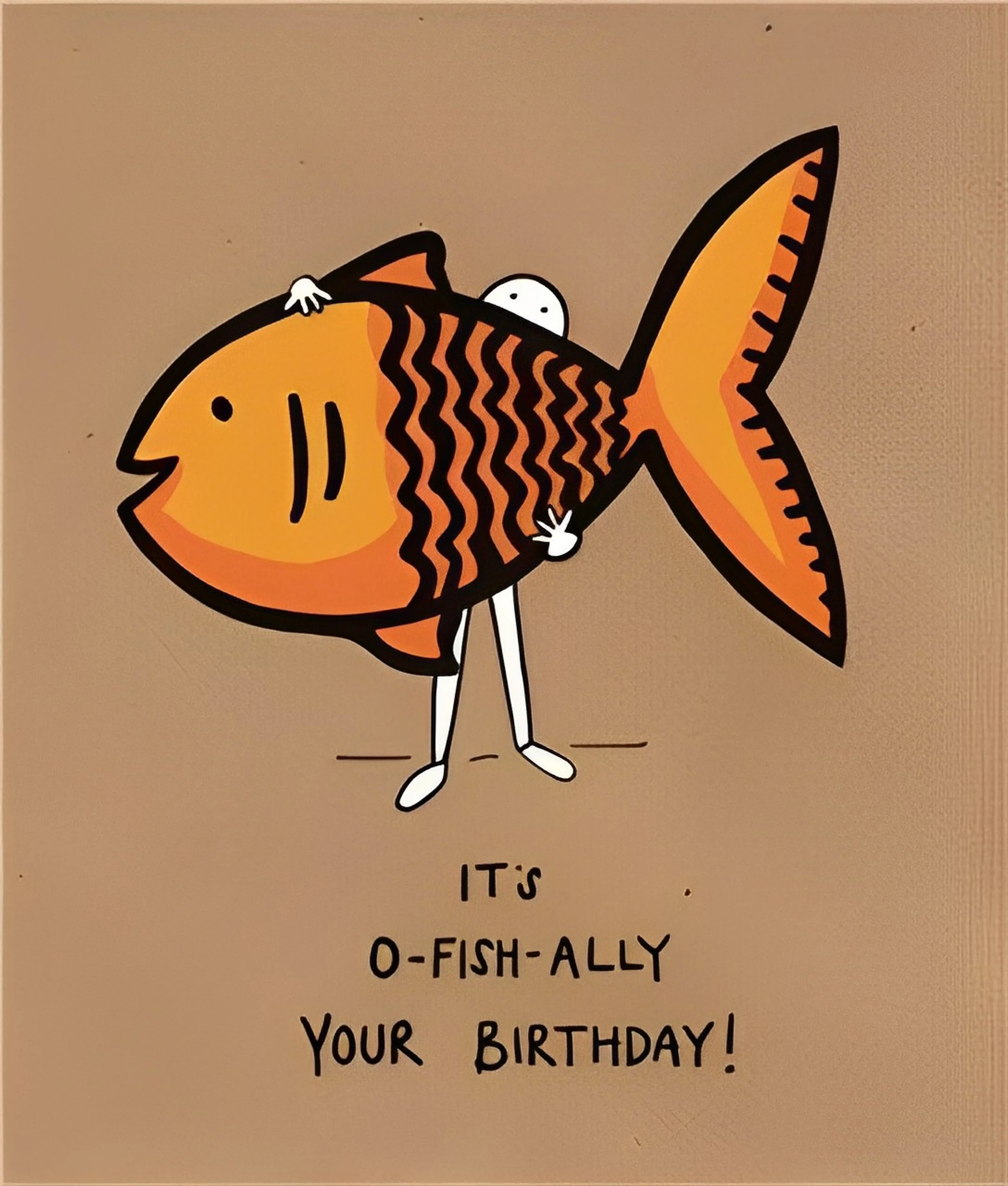 Its o-fishally your Birthday Card