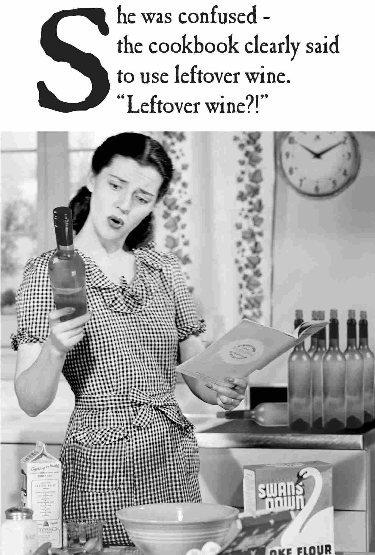 Left Over Wine Card