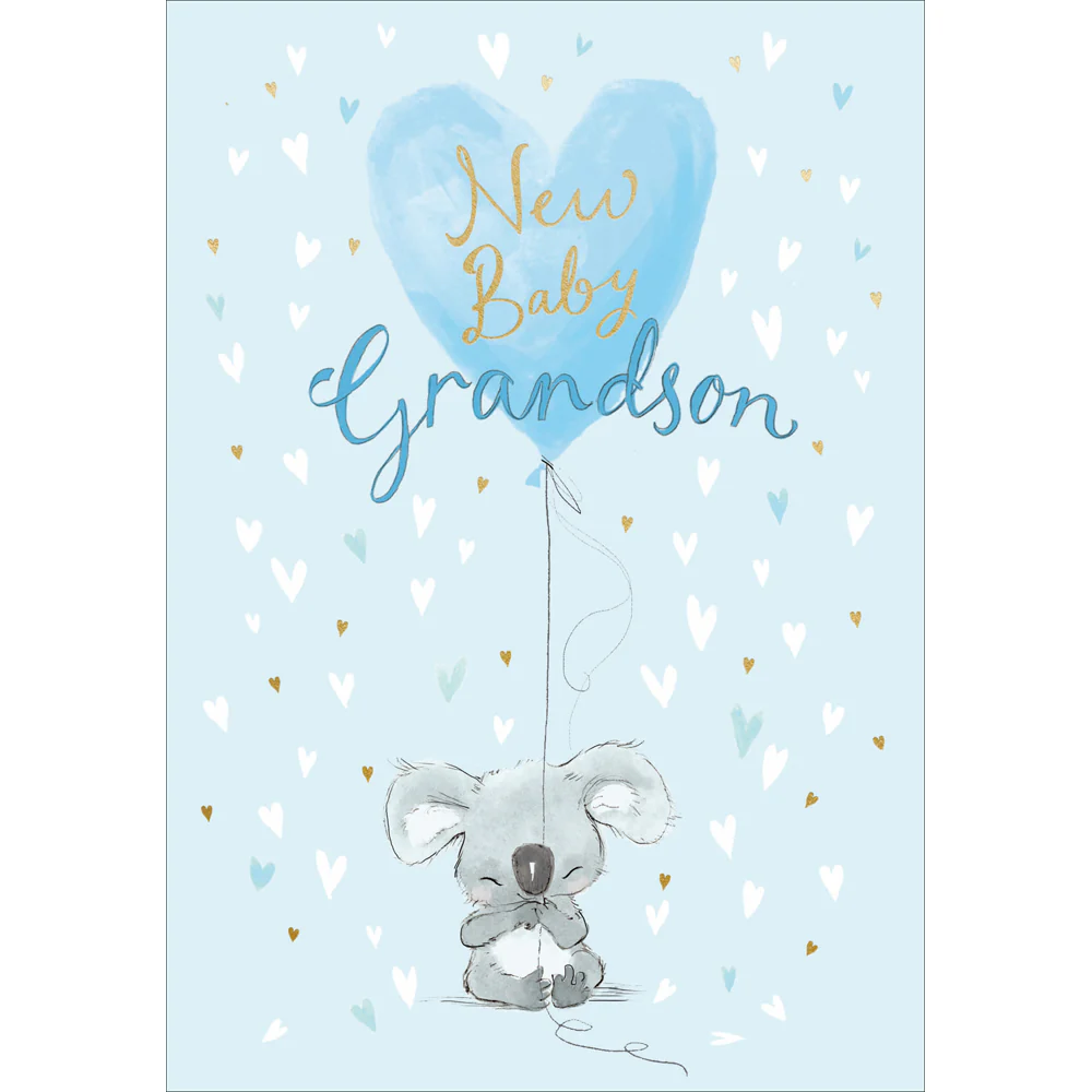 New Baby Grandson Koala Card