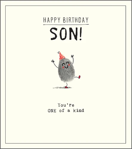 "One Of A Kind" Son Birthday Card
