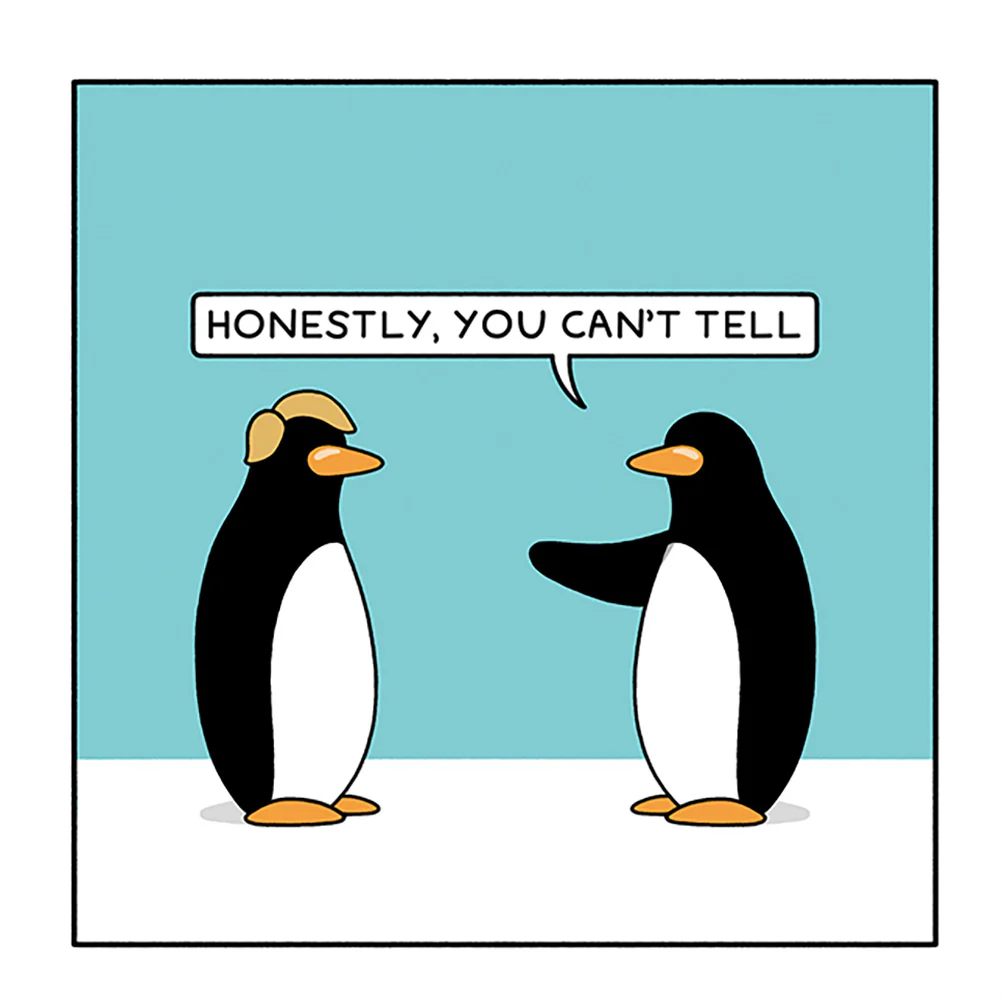 Penguin Can't Tell Card