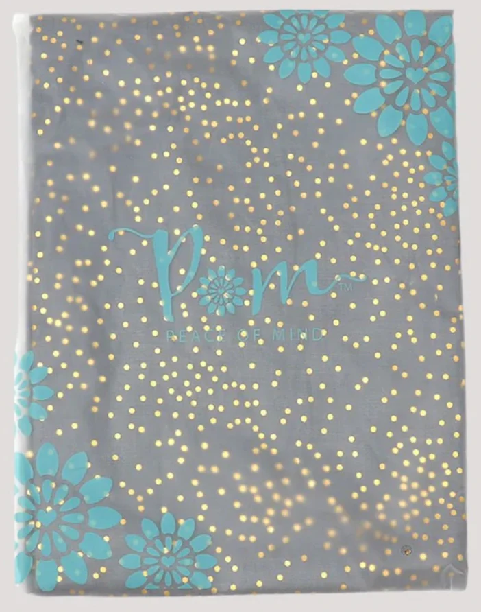 POM Dove Grey Silver Spot Print Scarf - Image 2