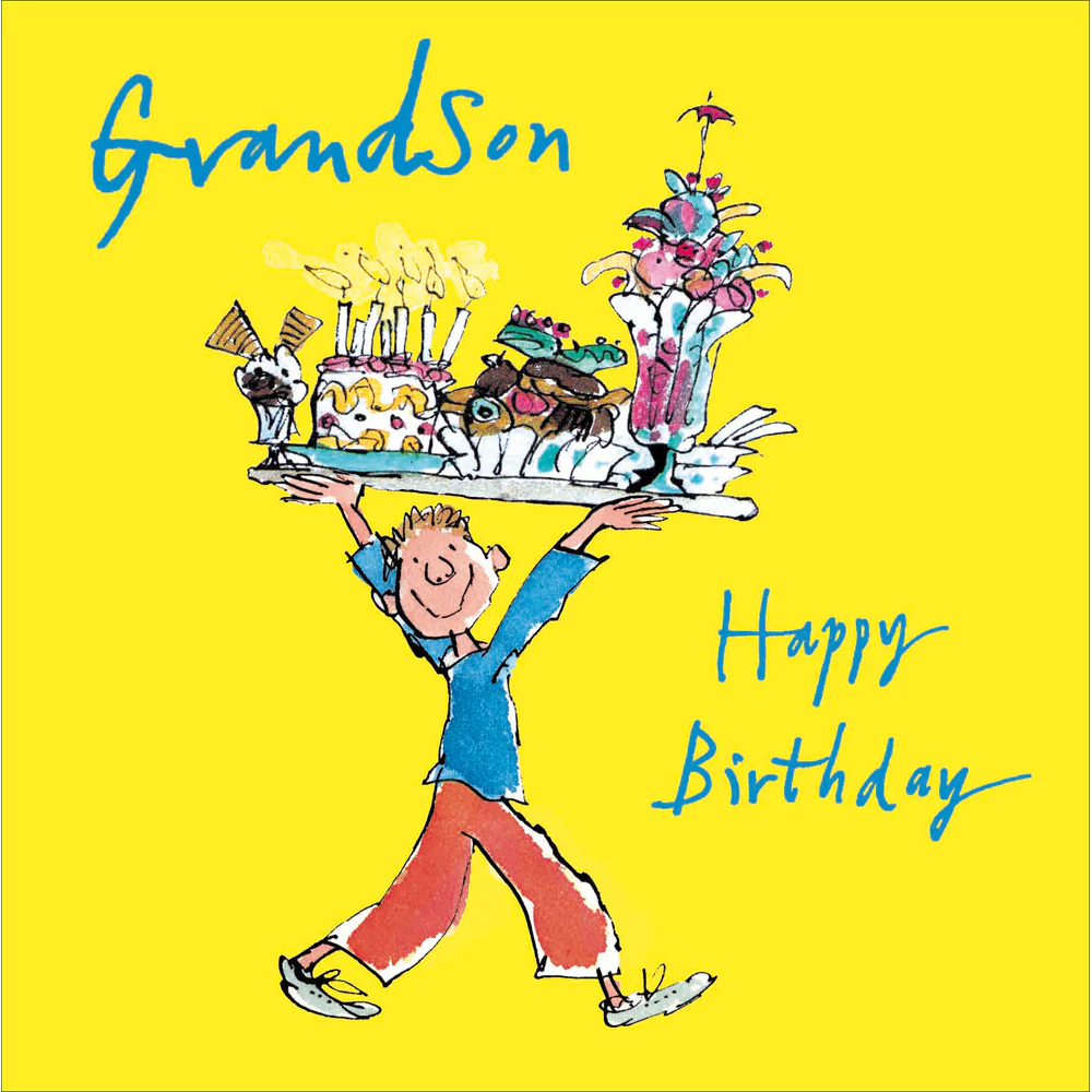 Quentin Blake Grandson Celebration Birthday Card