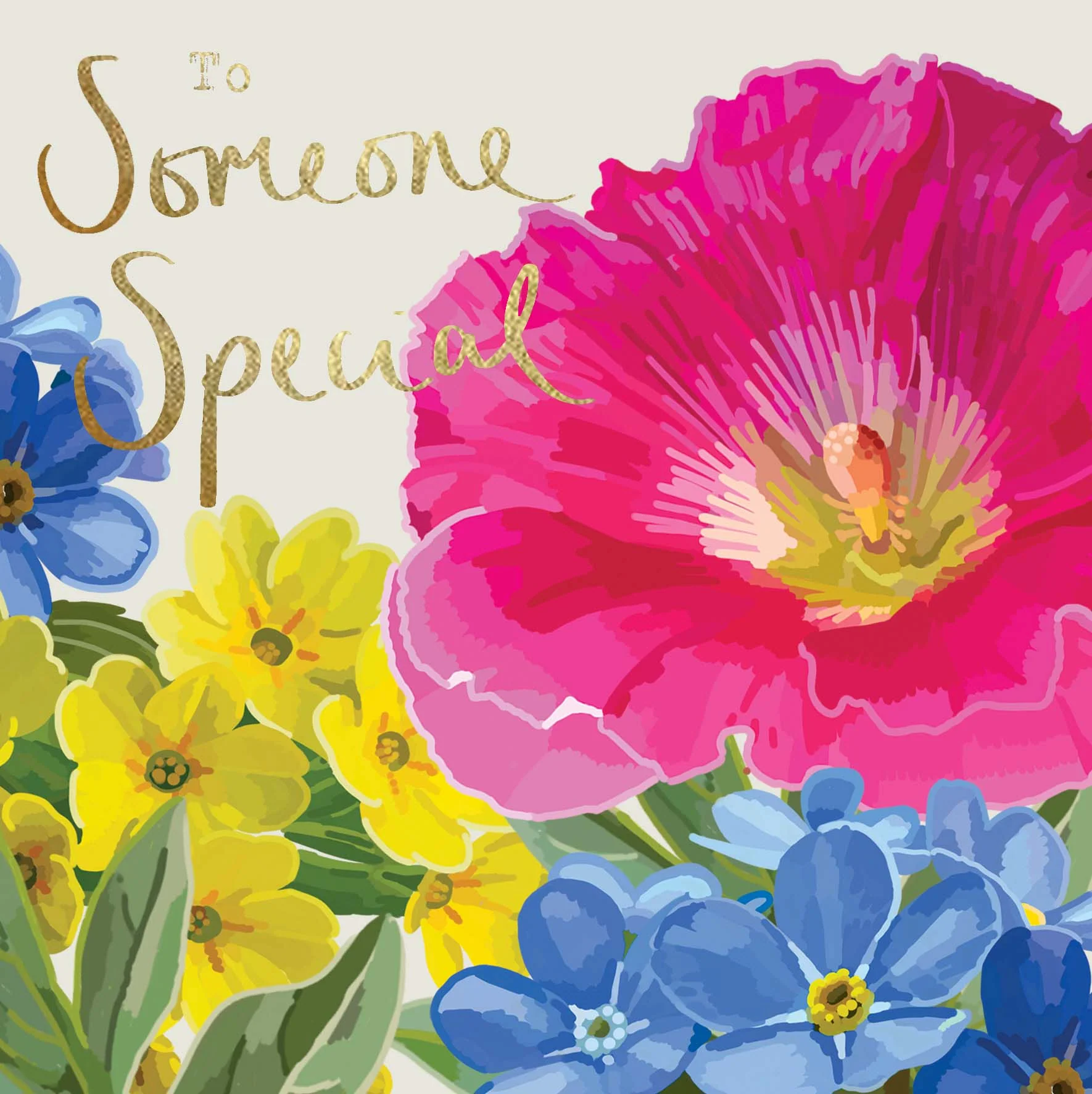 Someone Special Hollyhock Birthday Card