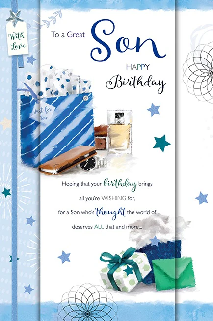 Son Presents Birthday Card