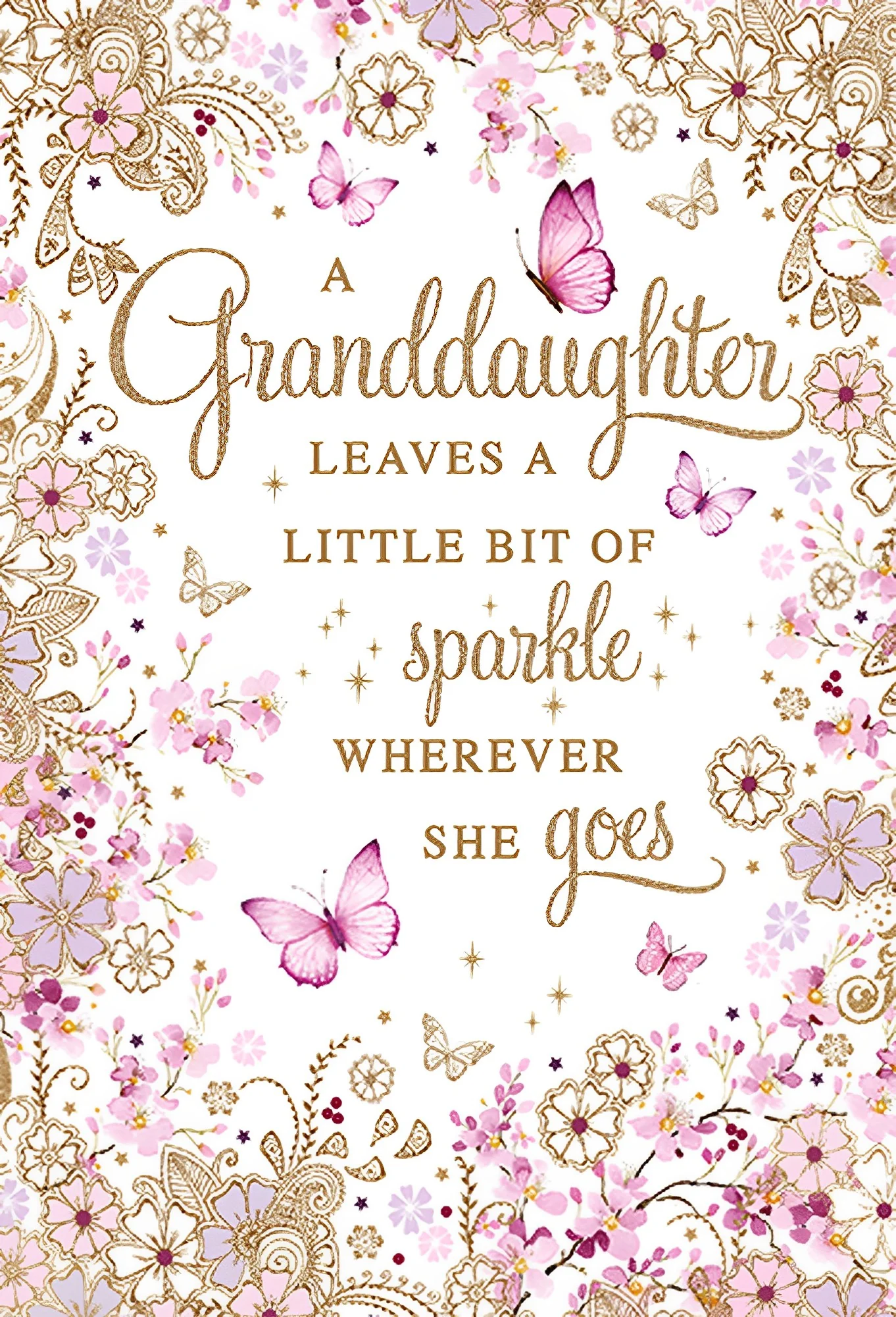 Sparkle Granddaughter Birthday Card