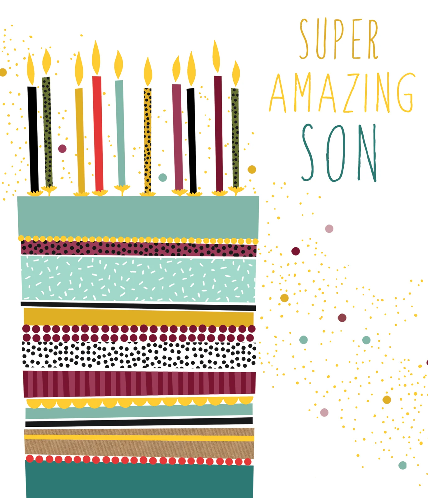 "Super Amazing Son" Birthday card