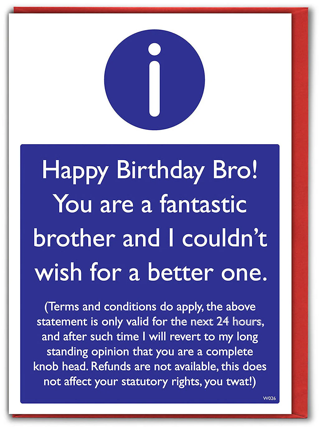 T&Cs Brother Birthday Card