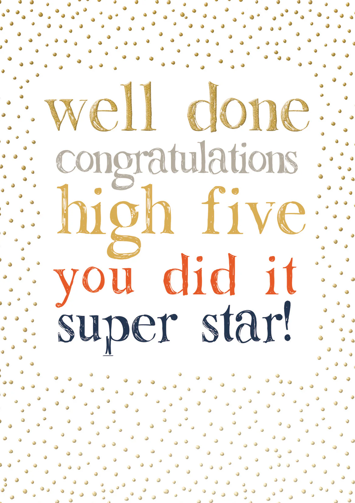 Well Done you Super Star Card