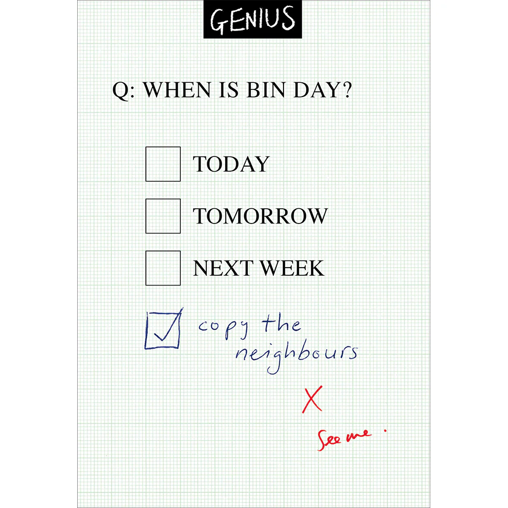 When is Bin Day Card