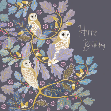 Wise Owls Birthday Card