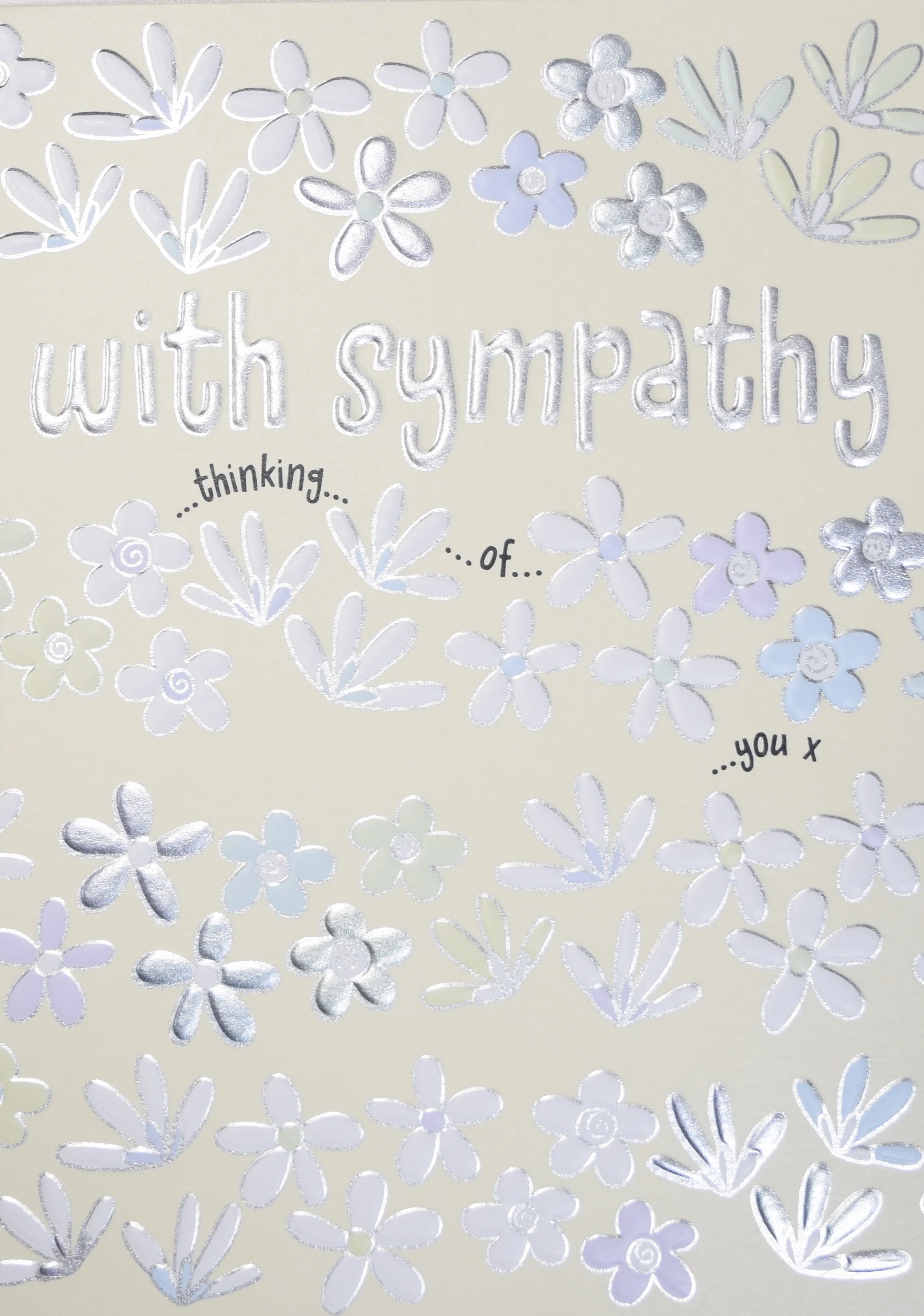 With Sympathy Flowers Card