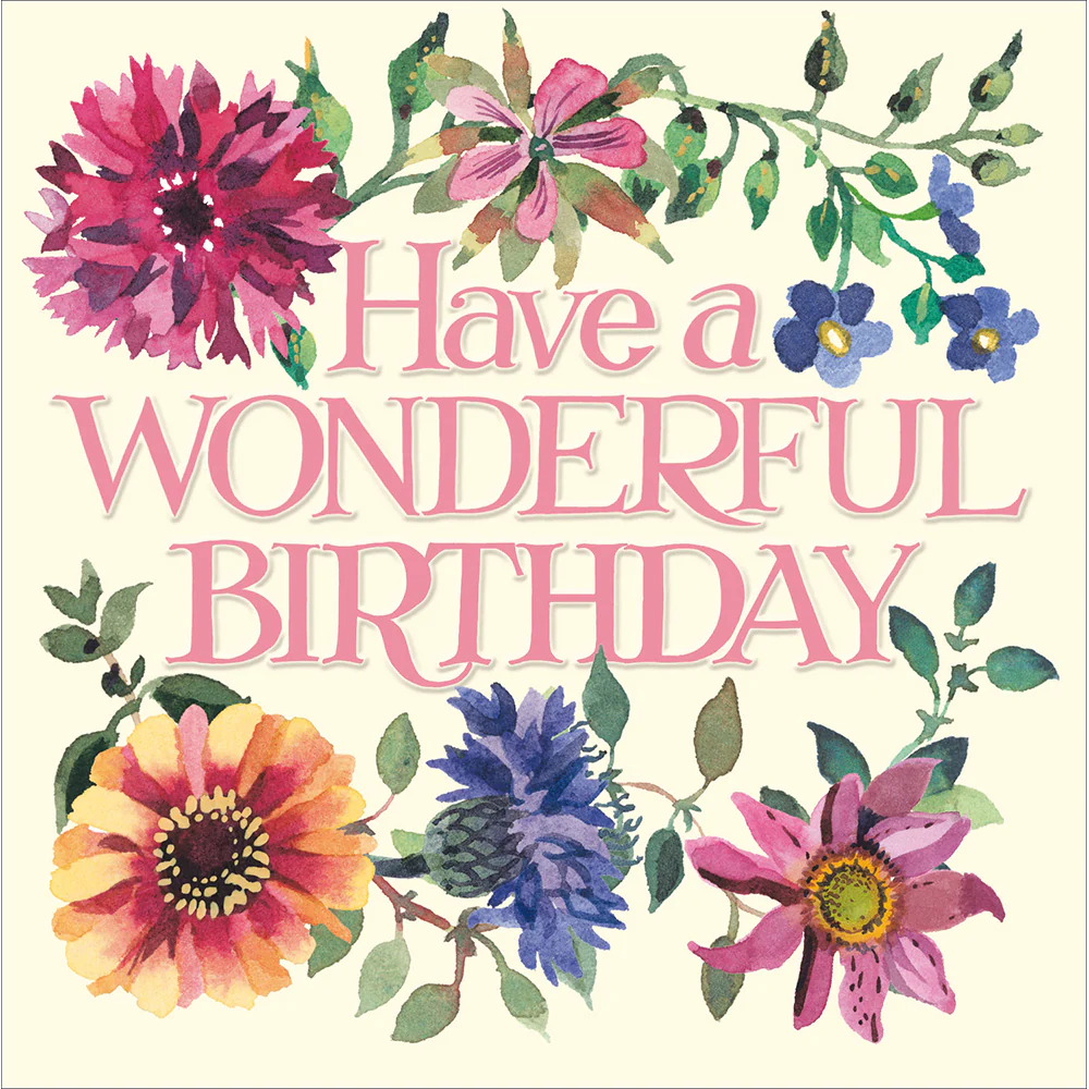 Wonderful Birthday Flowers Card