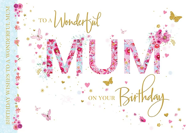Wonderful Mum Floral Birthday Card