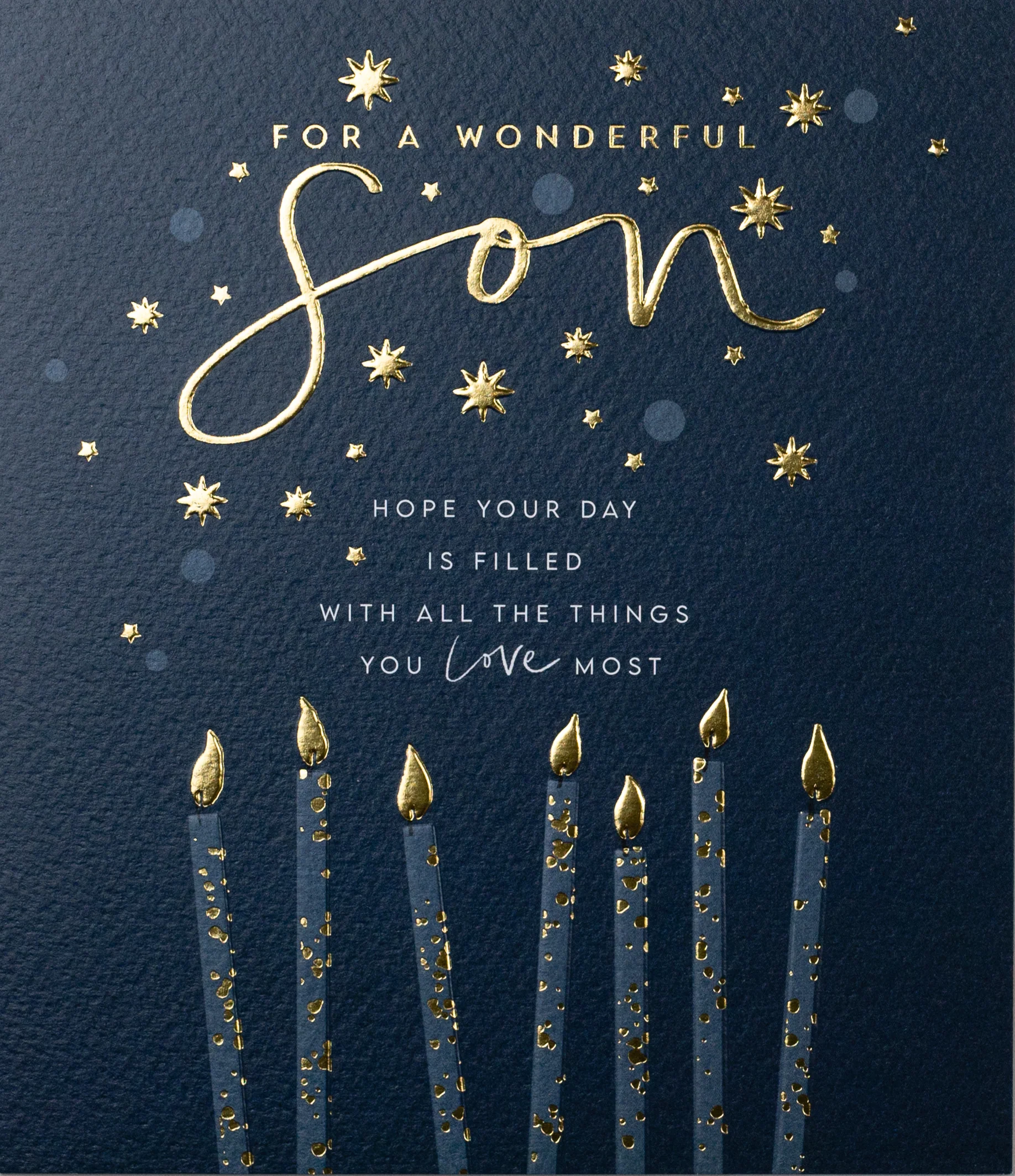 Wonderful Son Candles Birthday Card